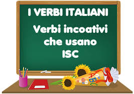 Verbi incoativi che usano ISC ...